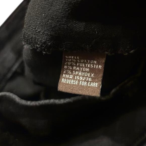 J. McLaughlin Jeans 10 Black Rainey High Rise Straight Leg Kick Flare Split Hem - Picture 5 of 6